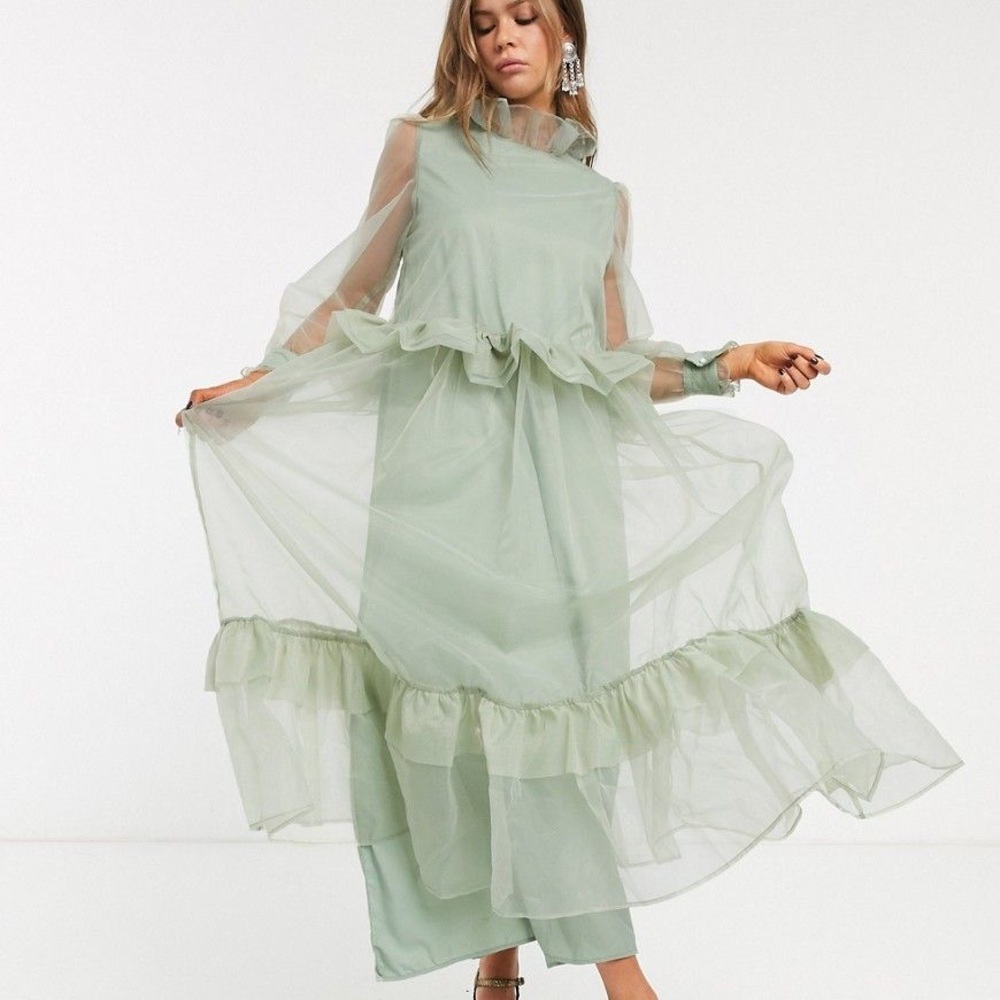 SISTER JANE LUMINOUS RUFFLE MAXI DRESS